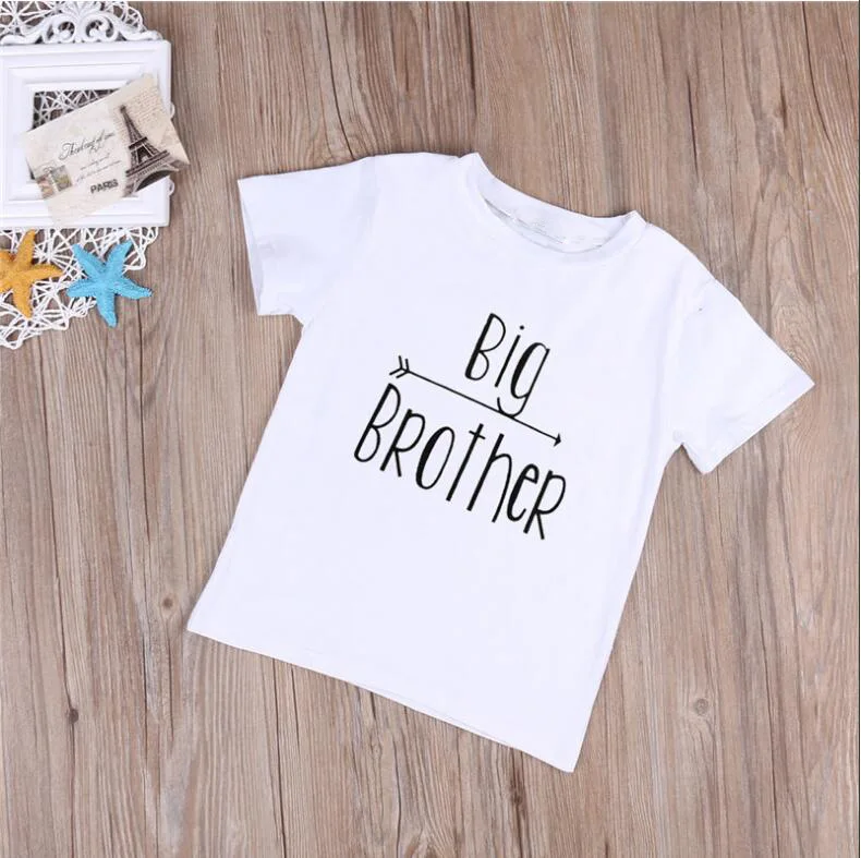 Big Sister Clothes Baby Boy Girl Cotton Romper Tops Shirt  big Brother t shirt Outfits Set Clothes Summer flower letter T shirt (4)