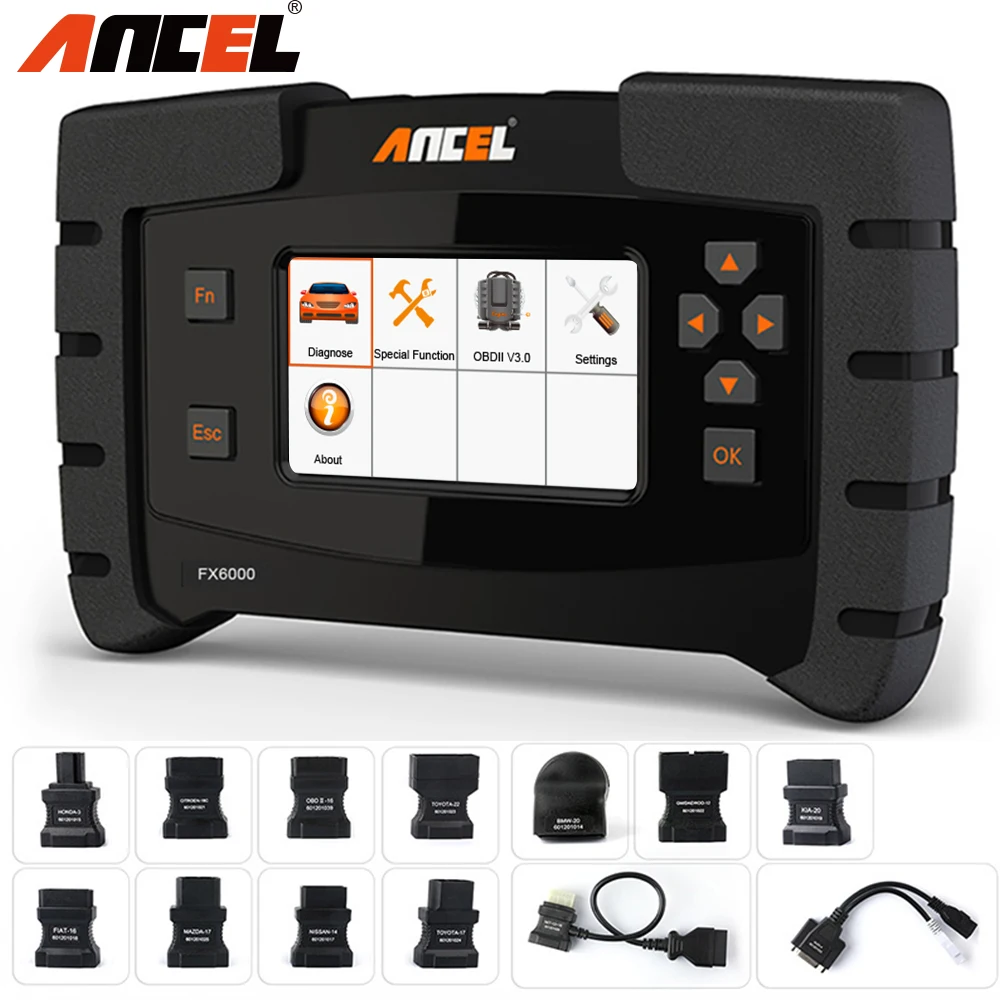 Ancel FX6000 OBD2 диагностический инструмент полные системы ODB Автомобильный сканер