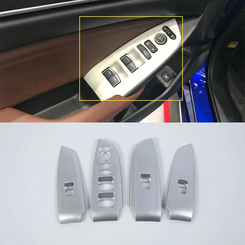 

Auto accessories Window Lift Button Switch Cover 4pcs Car Styling accessories For HONDA ACCORD 2018