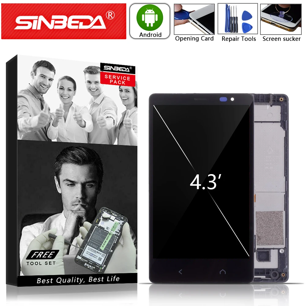4 3 &quotSinbeda для NOKIA X2 ЖК дисплей сенсорный экран с рамкой Nokia дигитайзером сборки