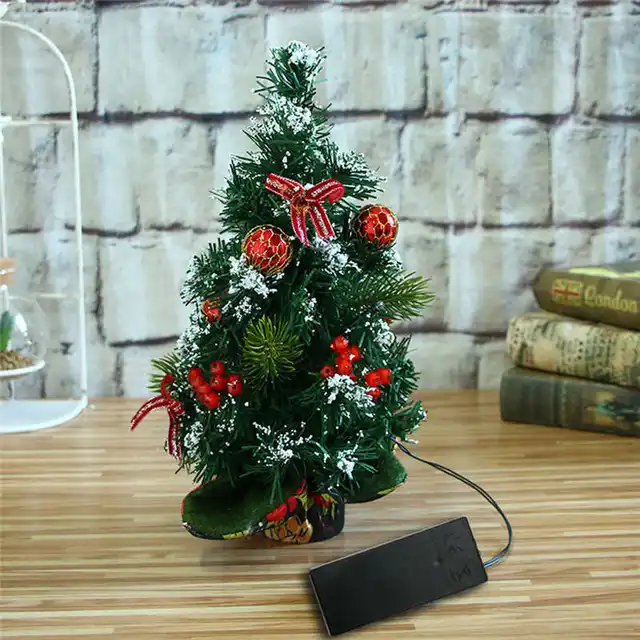 Merry Christmas LED Glow Tree Bedroom Desk Decoration Gift Office Home