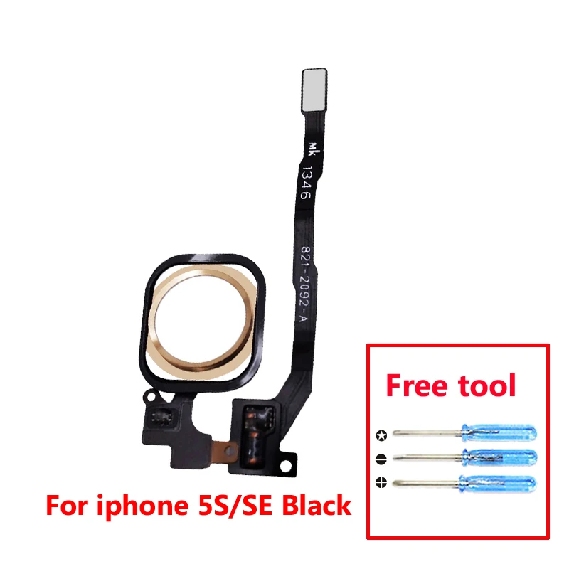 Для iPhone 5S, SE 6 6plus 6s 6s Plus кнопка домой гибкий кабель с сенсором отпечатков пальцев Touch ID в сборе для ремонта телефона - Цвет: For 5S SE Gold