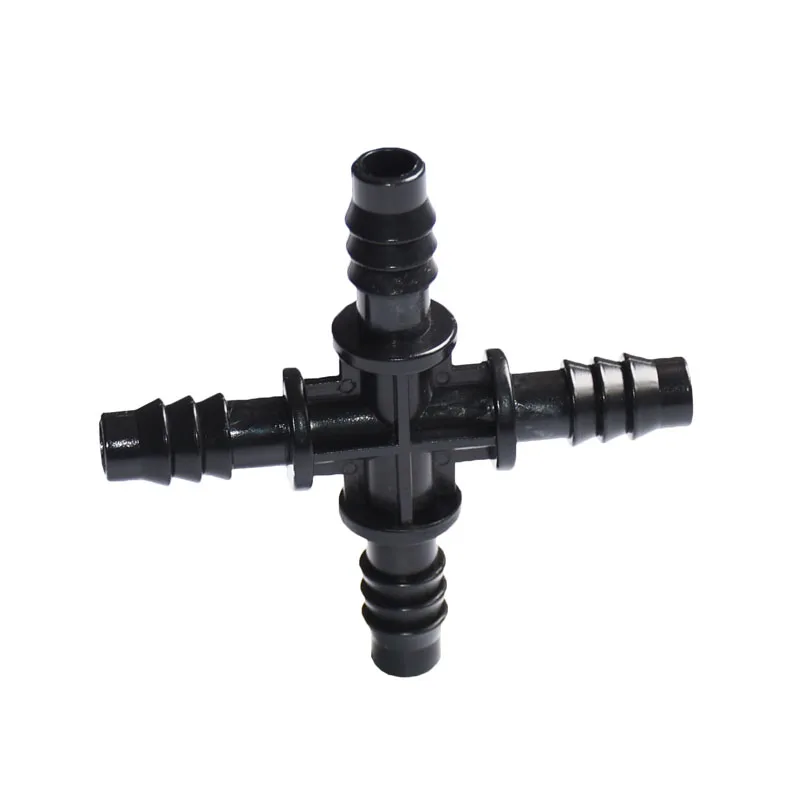 

Irrigation 8/11 cross Connector 4 way Cross barb water splitter 3/8 inch irrigation connector barbed water hose adapter 30pcs