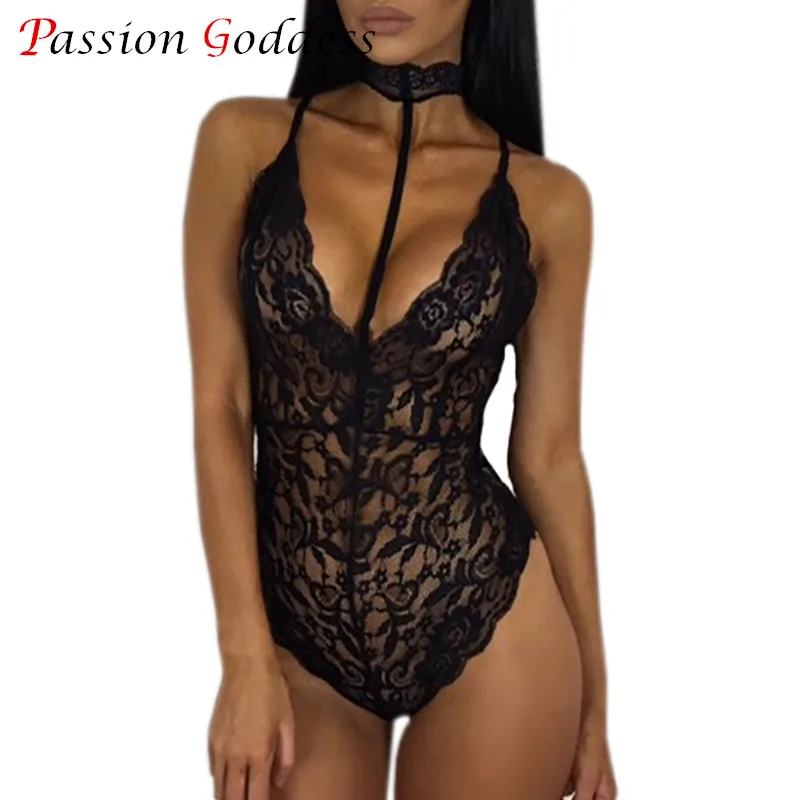 2017 Summer Sexy Lace Bodysuits Bodycon Rompers Womens Jumpsuit V Neck