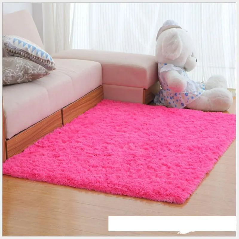 

Big Soft Carpet Silky Hair Carpet Shaggy Mat 160X230CM Anti-skid 3.5cm Fur Floor Mat Parlor For Living Room Tapete Alfombra