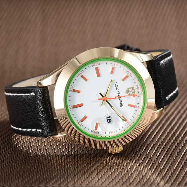 2018 SOUTHBERG Men Watch Sport Fashion Wristwatch Montre Homme Genuine Leather R 2018 SOUTHBERG Men Watch Sport Fashion Wristwatch Montre Homme Genuine Leather R