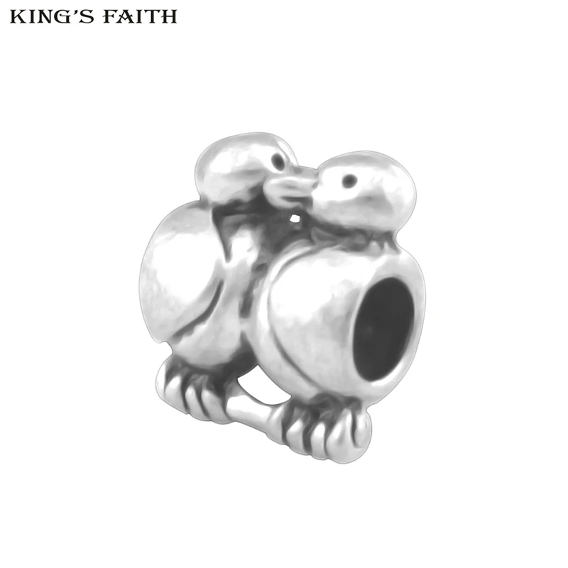 Silver Color Love Bird Spouse Charms Bead Fit Pandora Beads Bracelets DIY Fashion Jewelry Making For Women SPB142 | Украшения и
