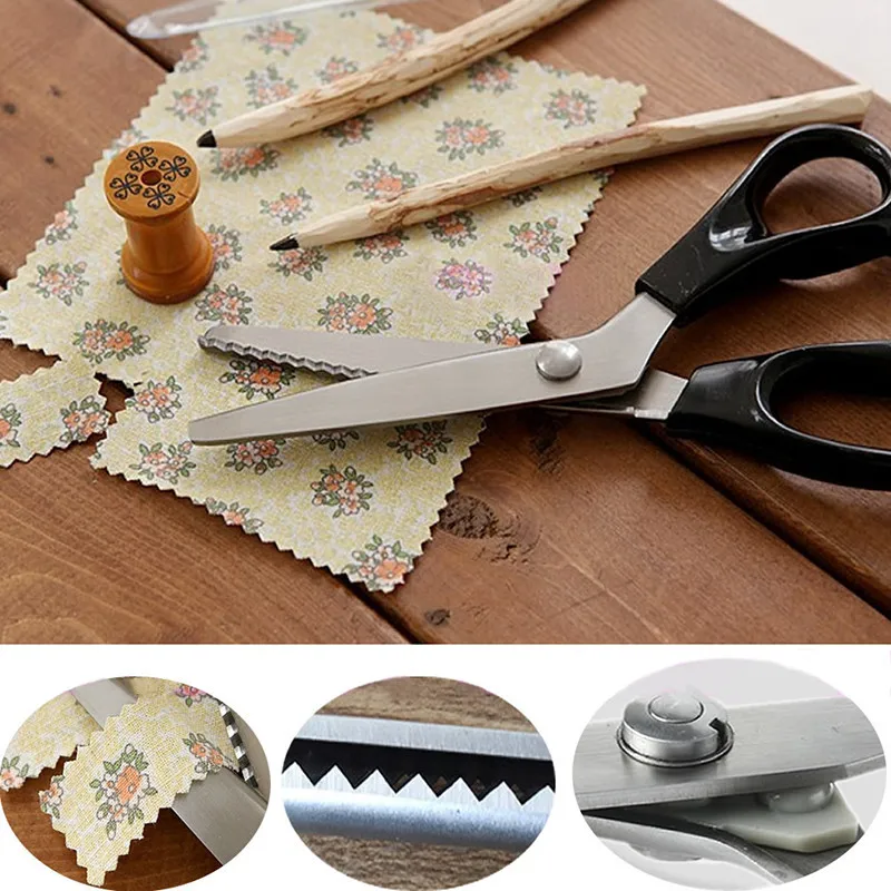 

1PC Stainless Steel Pinking Sewing Cut Shears Dressmaking Tailor Scissors For Sewing Tools 3mm/4mm/5mm