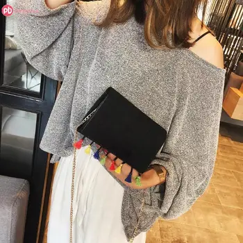 

Mini Vintage Retro Scrub Leather Shoulder Bags Flap Tassels Chain Messenger Bags Bolsa Feminina Crossbody Bags For Women