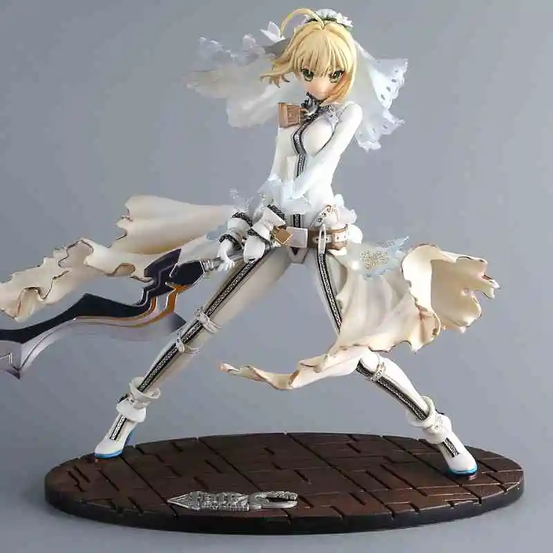 

Action Figure Fate/stay Night Saber lily White Dress Cartoon Doll PVC 22cm Japanese Figurine World Anime Toy 2018