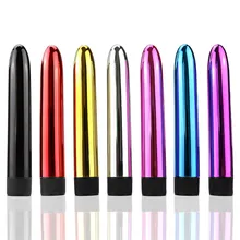 Female Vaginal Massage Stick Female Clitoris Stimulation Electroplated 7 inch AV vibrator Sex Toy Strong Vibrator