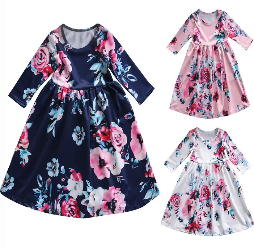 Pudcoco Summer Toddler Kids Baby Girls Clothes Dresses Boho Long Foral