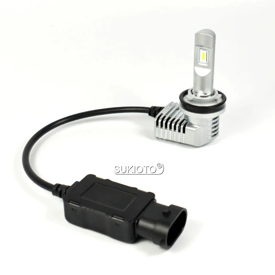 SUKIOTO 2PCS LED Headlight H7 H11 H8 HB4 HB3 9004 5202 H16EU Auto Headlamp Bulbs 5 Patent LED 6500K 40W Car Styling accessories (3)