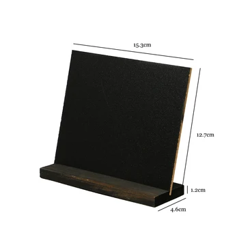 

Hot sale Tabletop Chalkboard Signs with Rustic Style Wood Base Stands Wooden Menu Stand Message Blackboard Bar Desktop Message