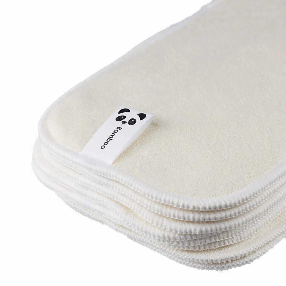 

10 PIECES Elf Diaper 4 layers bamboo Liner Insert For Elf Diaper Pocket Diaper Nappy Natural Bamboo Washable