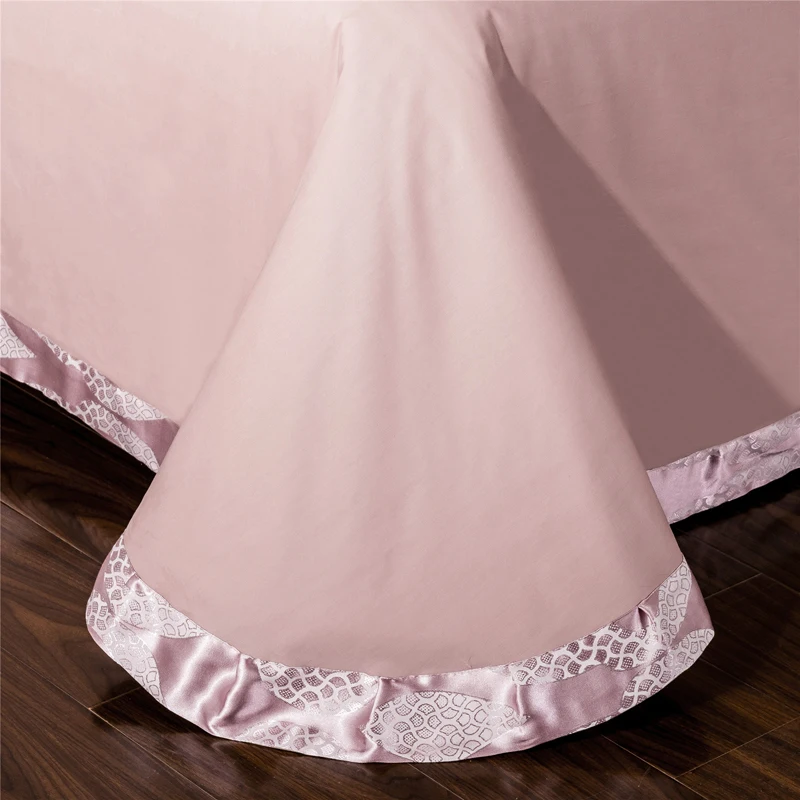 Waliicorners 4-Pcs gold silver lace Jacquard Bed Cover Queen King Size Luxury Bedding Set Silky Bedclothes Duvet Cover Bed Sheet set 48 2_