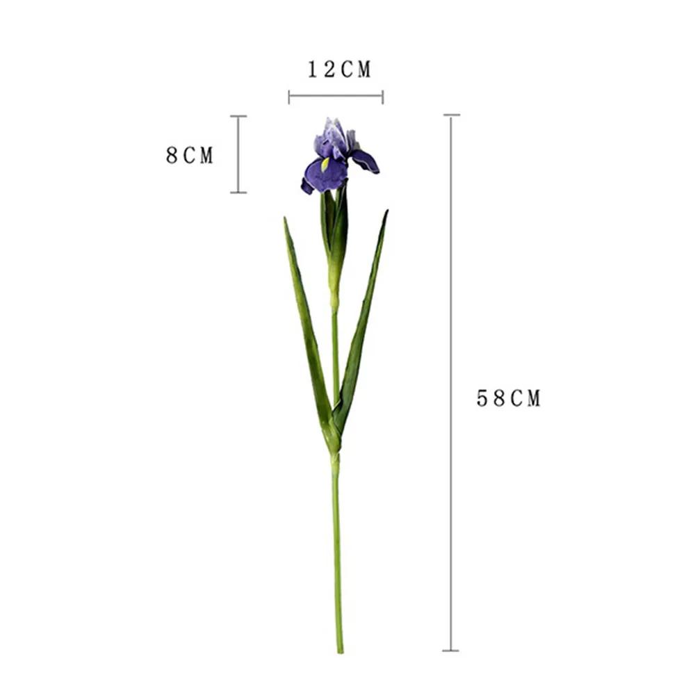 3 шт. Ирис Искусственные цветы из шелка ветка букет растение Настоящее прикосновение ваза Свадебные сувениры ужин украшение домашнего стола
