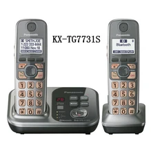 2 Teléfonos KX-TG7731S Digital teléfono inalámbrico DECT 6.0 Enlace para Celular a través de Bluetooth teléfono Inalámbrico con contestador automático