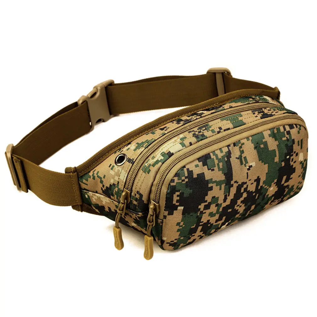 Мужская нейлоновая Водонепроницаемая поясная сумка, поясная сумка для путешествий в Военном Стиле, поясная сумка на плечо - Цвет: Jungle Camouflage