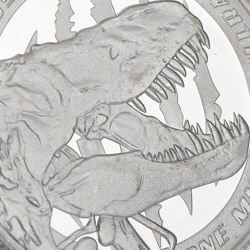 WR Triceratops динозавр мировая металлическая монета 999 9 Посеребренная Серебряная
