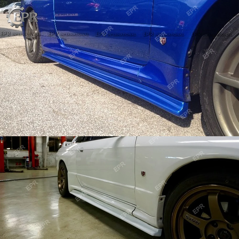 Для Nissan Skyline R34 GTR FRP стекловолокно NIS боковая юбка расширение (189 см) Комплект