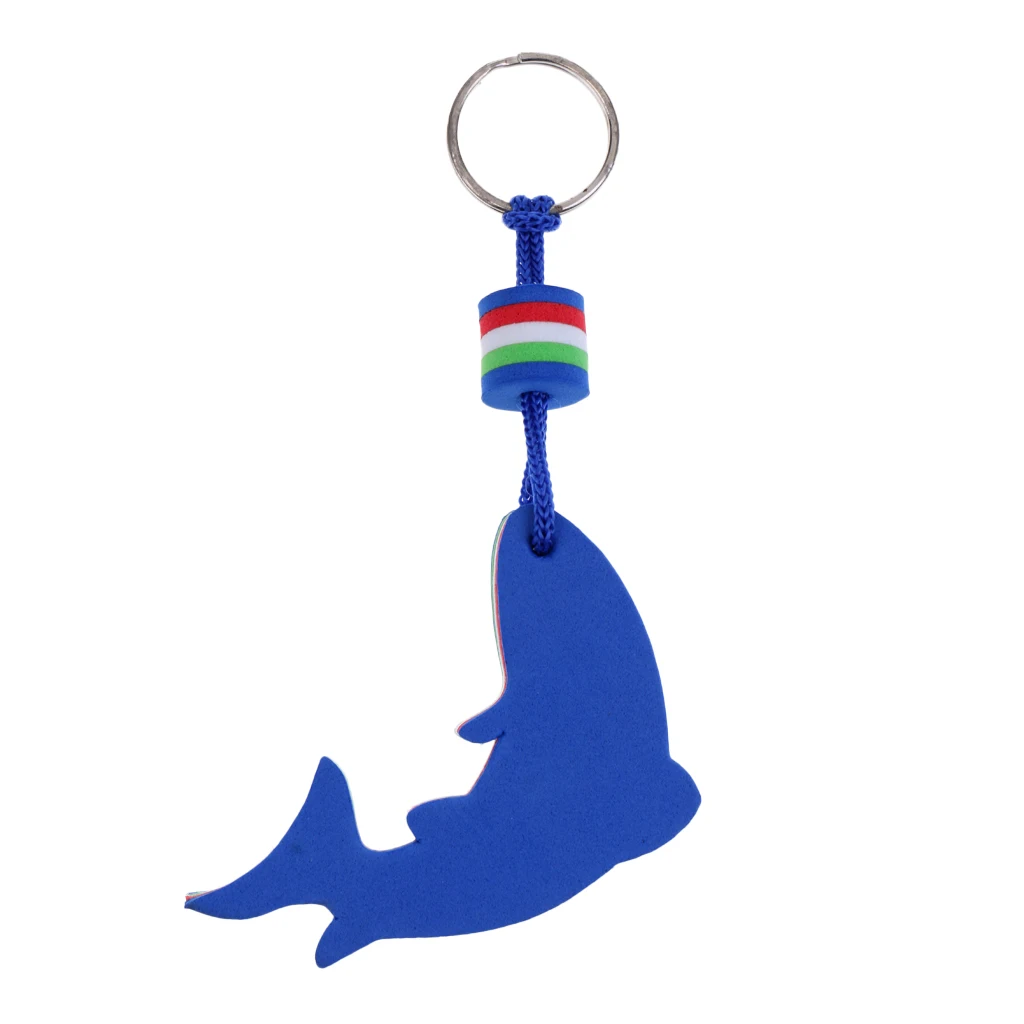 MagiDeal Boating Fisherman Kayak Floating Keyring Fender Buoyant Key Chain Marine Sailing Boat Keychain Shoreline Dolphin Blue