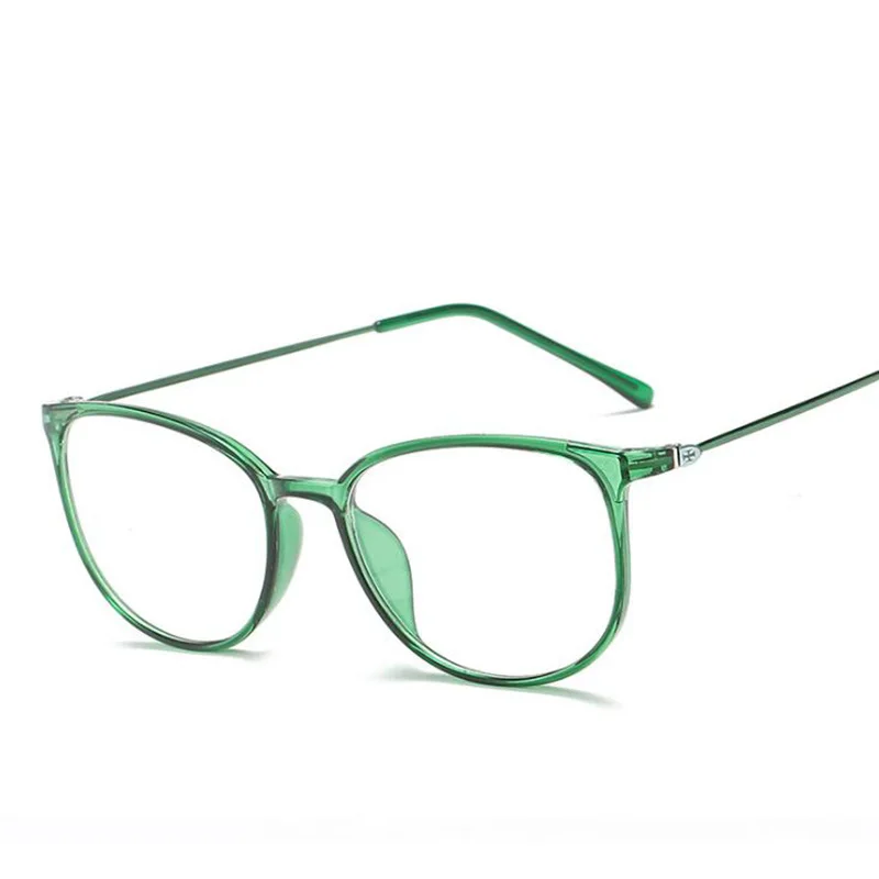 Квадратные очки оправа очки прозрачные зеркальные прозрачные линзы ретро очки для близорукости оправа Oculos De Grau Feminino - Цвет оправы: green