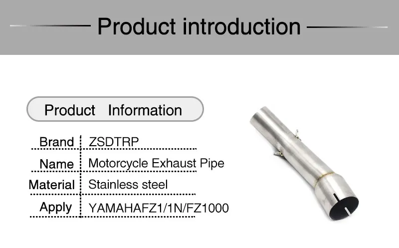 Sclmotos-60 мм FZ1 мотоциклетный глушитель выхлопной трубы среднего размера, мотоциклетный глушитель выхлопной трубы для FZ1 FZ1N FZ1000
