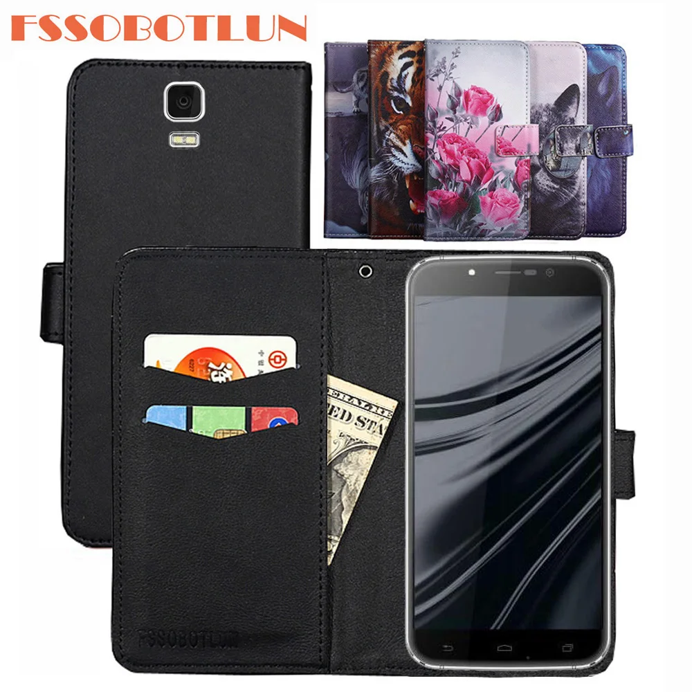 

FSSOBOTLUN 9 Colors For Kiano Elegance 5.5 Case PU Leather Retro Flip Cover Shell Magnetic Fashion Wallet Cases Kickstand Strap