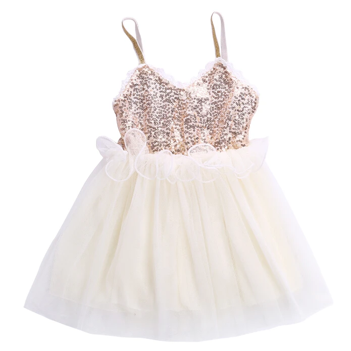 Sequins Princess Kids Baby Girls Clothing Lace Tulle Dresses Ball ...