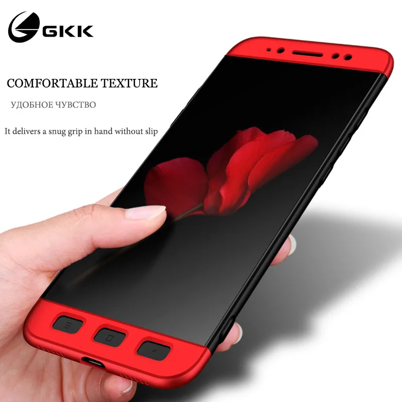 

GKK Luxury Case for Xiaomi redmi note 5A 360 Full Protection Shockproof Hard PC 3 In 1 Design Matte Cover for redmi note5A Shell