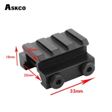 Askco 3-Slot 20 мм Вивер Пикатинни База для рейки плоское крепление для винтовки прицел охотничья база адаптер винтовка оружие пневматическое оружие Каза