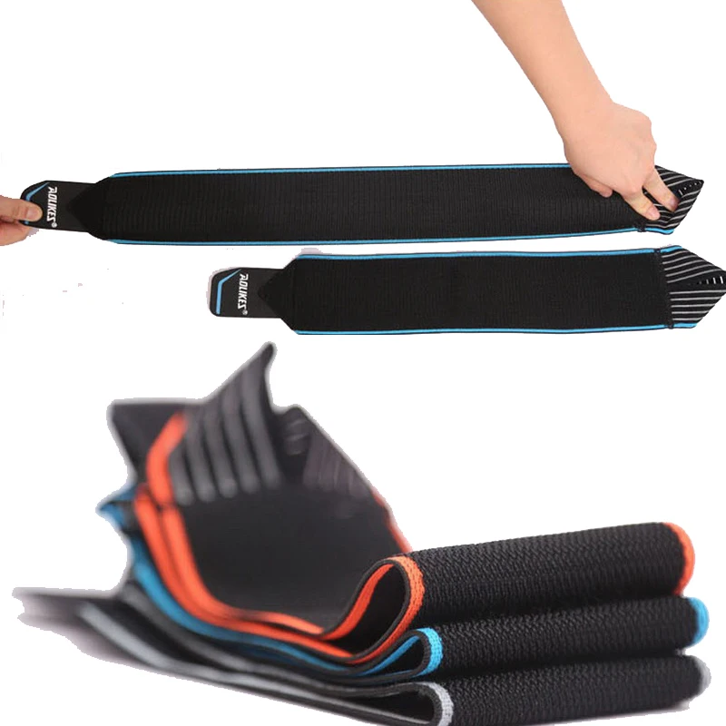 AOLIKES 2 Pcs/lot Dumbbell Elastic Wrist Bands Men Women Wrist Support Strap Wristwraps Sport For Cycling Tennis Gym Accessories