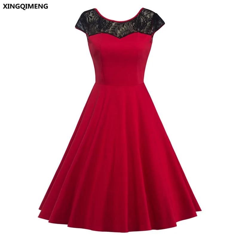 short red and black dress