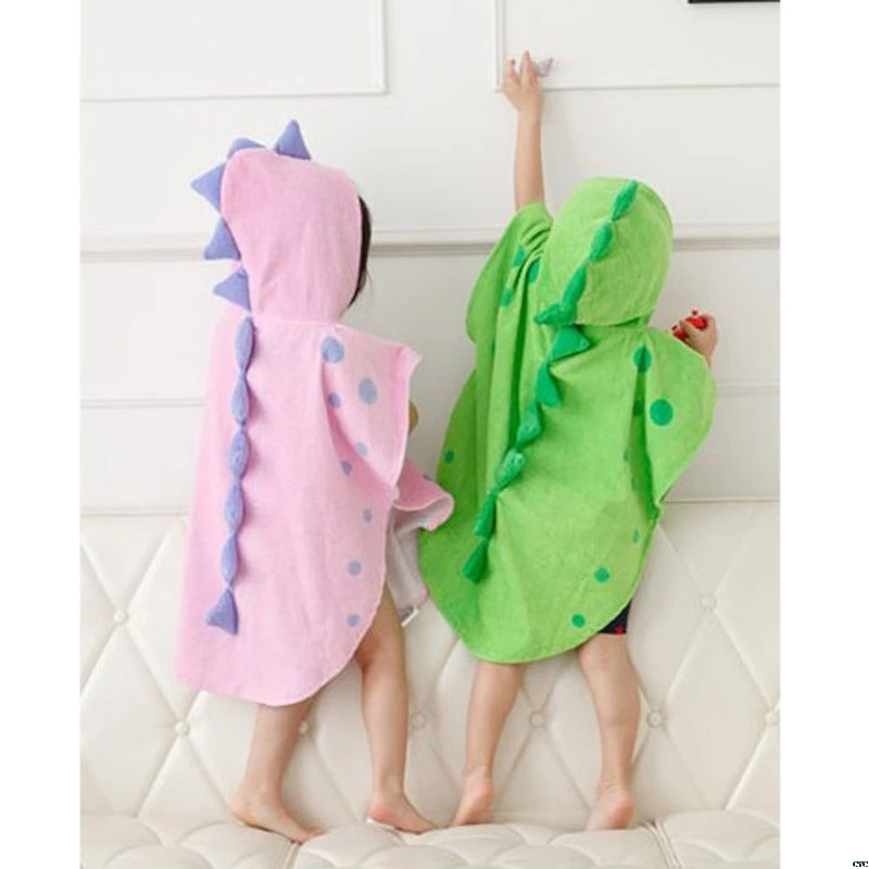 Детское банное полотенце с капюшоном и лапой динозавра; детское пляжное полотенце; купальный халат для младенцев