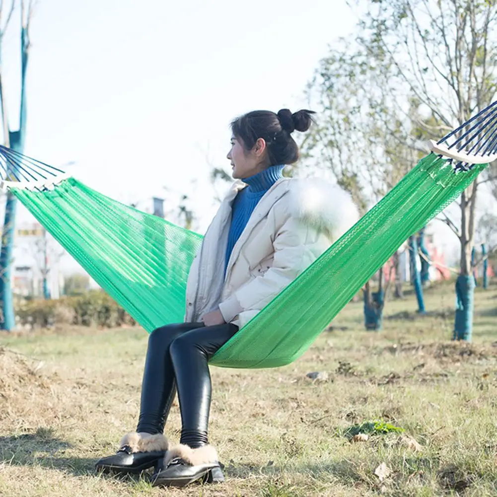 

New Ice Silk Hammock Camping Rural Style Hammock Swing For Outdoor Backpacking Travel