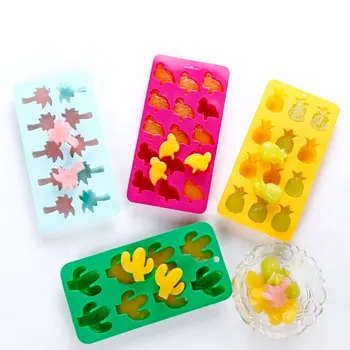 

8 Grids Food Grade Silicone Ice Tray Fruit Ice Cube Maker DIY Creative Small Ice Cube Mold Flamingo Shape Kitchen Accessories