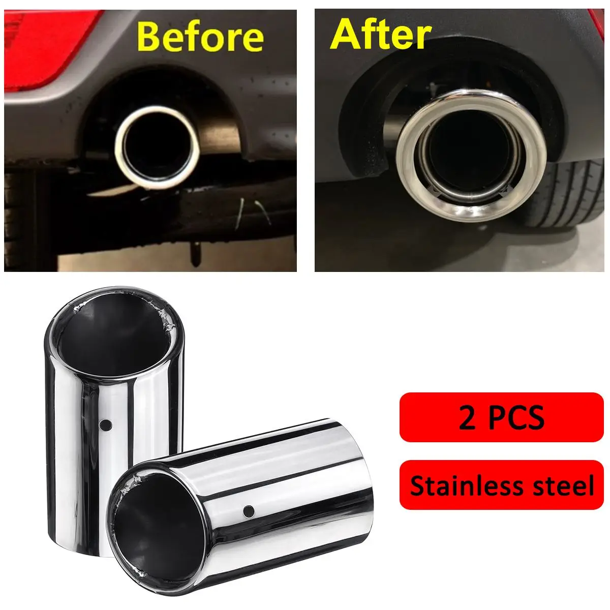

2Pcs Stainless Steel Exhaust Tip Tail Pipe Muffler For Mazda CX-5 cx 5 cx5 kf 2012- 2019 Accessories