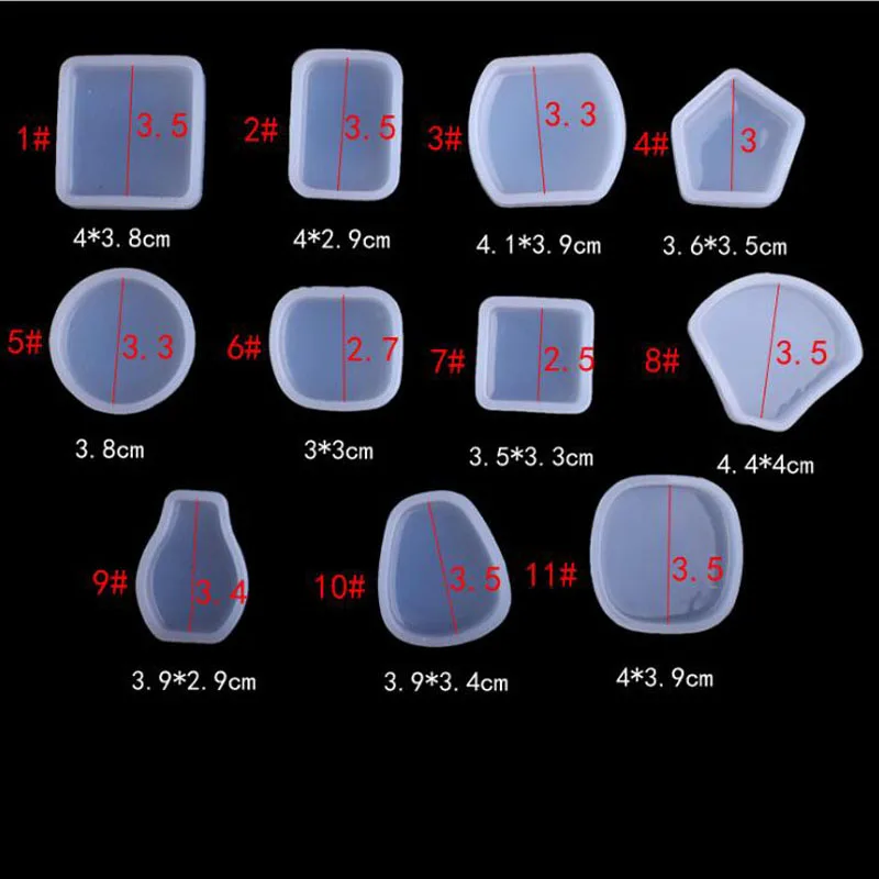 DIY квадратная форма, ювелирный инструмент, полупрозрачный ручной значок, аксессуары, силиконовые формы, ожерелье, эпоксидная форма, форма для украшения торта
