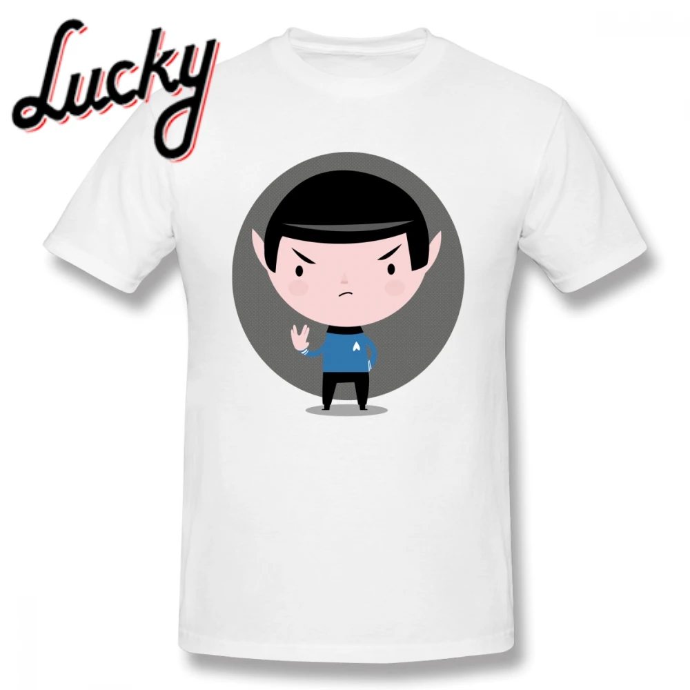 

Retro Star Treck Spock Vulcan Salute Tee Shirt Men Pure Cotton Fashion Crewneck Clothes Fashionable Plus size New Arrival