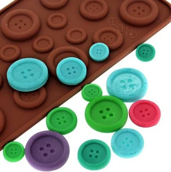 

3D Cute Button Shape Silicone Cake Mold DIY Chocolate Button Molds Sweet Candy Jelly Mould Cake Decorating Tools Sugar Crafts