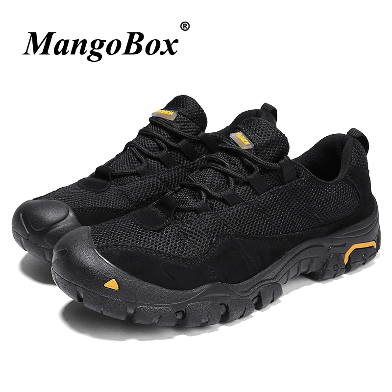 Summer Man Hiking Shoes Plus Size 38-46 Rock Climbing Sneakers Black Khaki Mountain Sneakers Breathable Mens Walking Shoes Summer Man Hiking Shoes Plus Size 38-46 Rock Climbing Sneakers Black Khaki Mountain Sneakers Breathable Mens Walking Shoes
