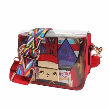 

by dhl or fedex 20pcs Fashion Wide Shoulder Strap Ladies Messenger Bag Summer Jelly Bag Mini Transparent Funny Bag Lady Clutch