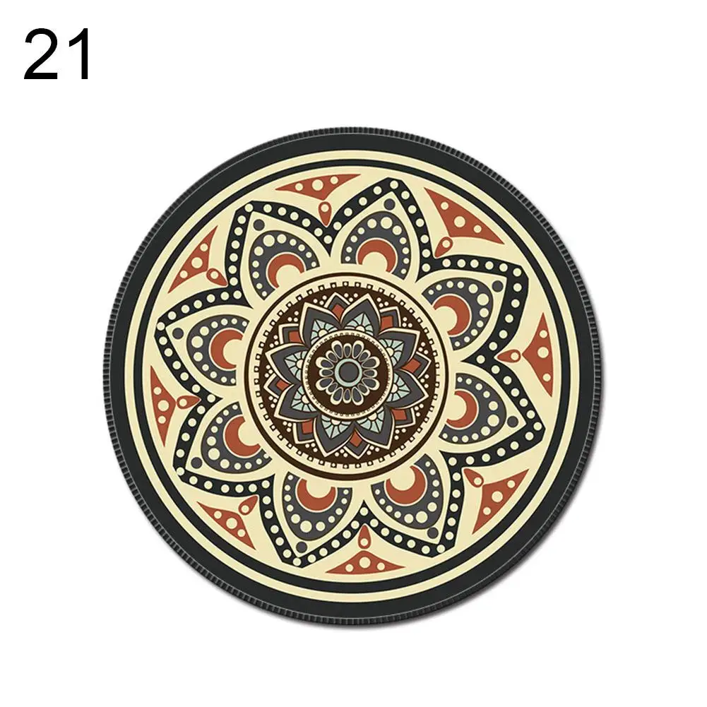 

Vintage Bohemian Round Computer 3D Game Carpet Mouse Pad Mat Anti Slip Mousepad New
