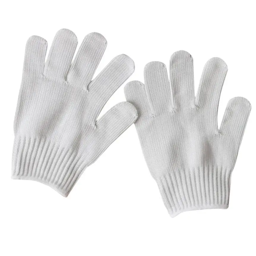 Уровень 5 порезные перчатки устойчивые к порезам перчатки защитные перчатки устойчивы к усилению анти-износа - Цвет: white