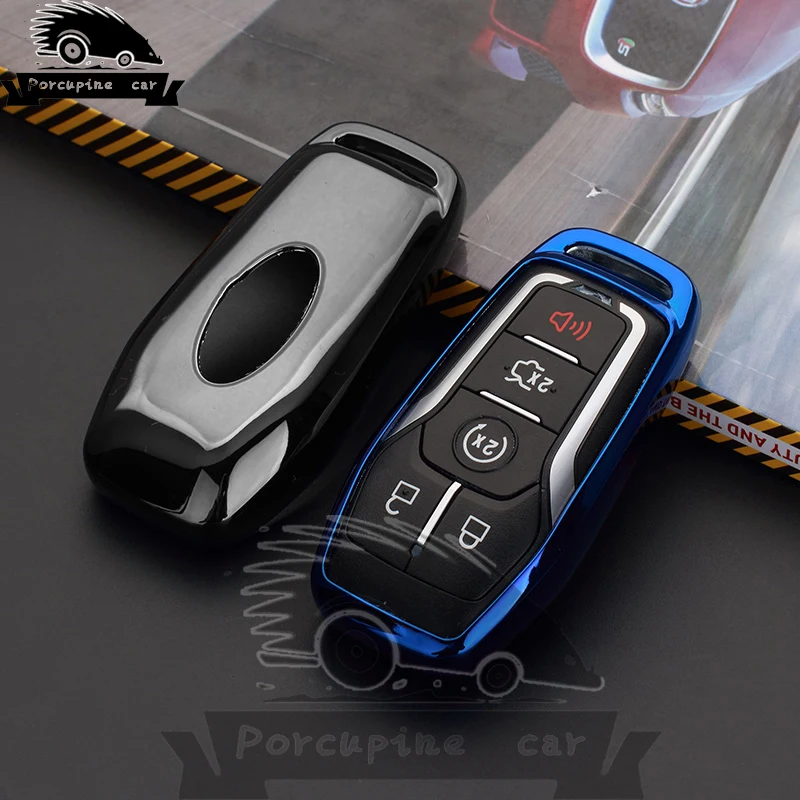 Цветной чехол для ключа из ТПУ 2015 2016 FORD FUSION MONDEO MUSTANG F 150 LINCOLN EDGE EXPLORER MK 4 кнопки 5