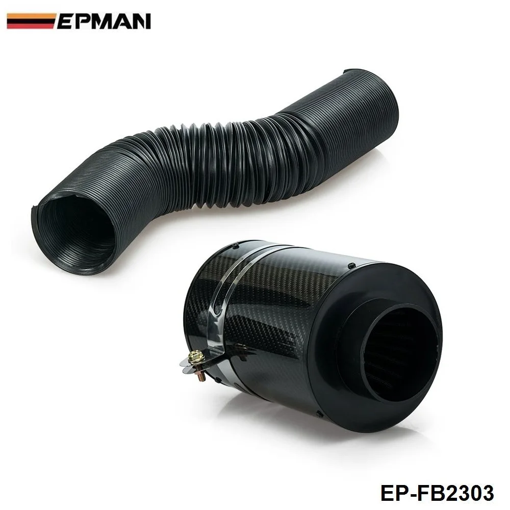 Универсальный холодной поток индукции комплект& Carbon Fiber воздушного фильтра с вентилятором для BMW E46 M3/330/328/325 M52 EP-FB2303