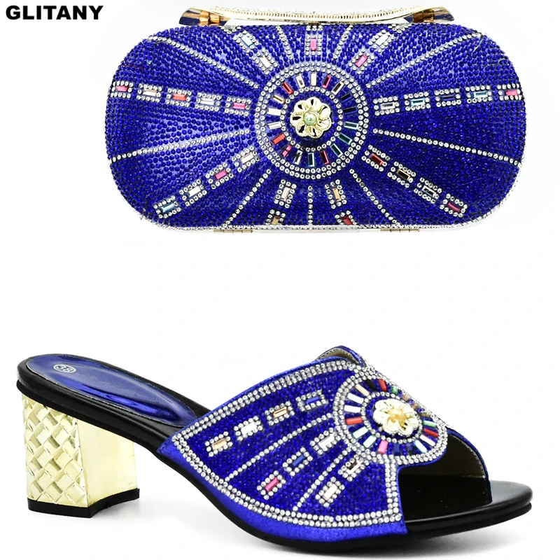 Und Blau rosa Sets Set Neue Italienische Mit Verziert Nigerian purpurrot Mode Party Frauen Für Afrikanische Tasche gold Strass Schuhe EwTgzTIqZ