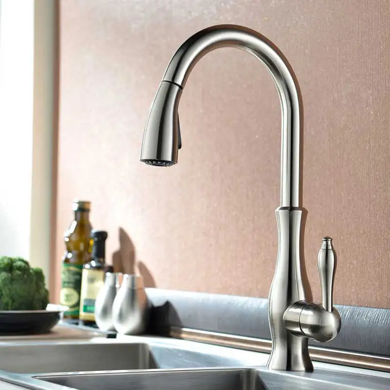  Black Kitchen Tap Cozinha Hot and Cold Kitchen Sink Faucet 360 Degree Swivle Spout Single Handle Ki - 32931595191