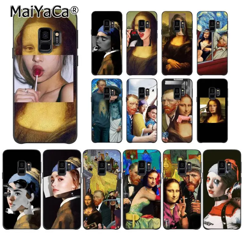 

MaiYaCa Van Gogh Mona Lisa Girl With A Pearl Earring Painting Art Phone Case for Samsung Galaxy S8 S7 edge S6 edge plus S5 S9